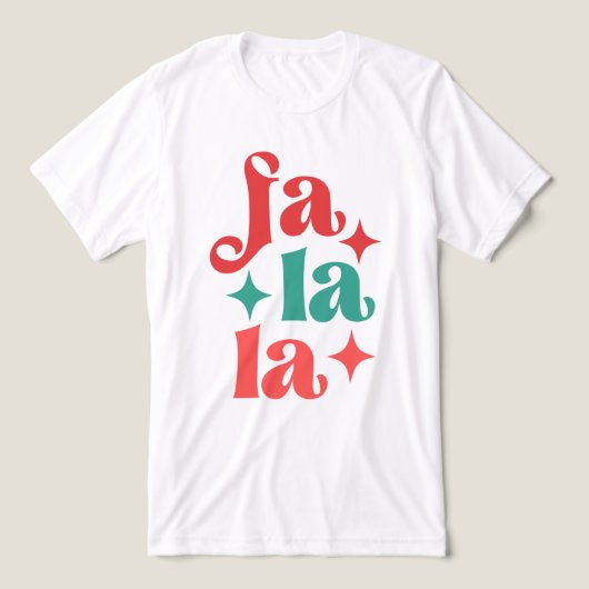 T-shirt En Tri-matière Fa La La - Festive vacances Typographie Design (Design Recto)