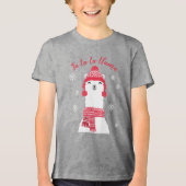 T-shirt En Tri-matière Fa La Llama | Noël doux d'hiver Llama (Recto)
