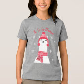 T-shirt En Tri-matière Fa La Llama | Noël doux d'hiver Llama (Recto)