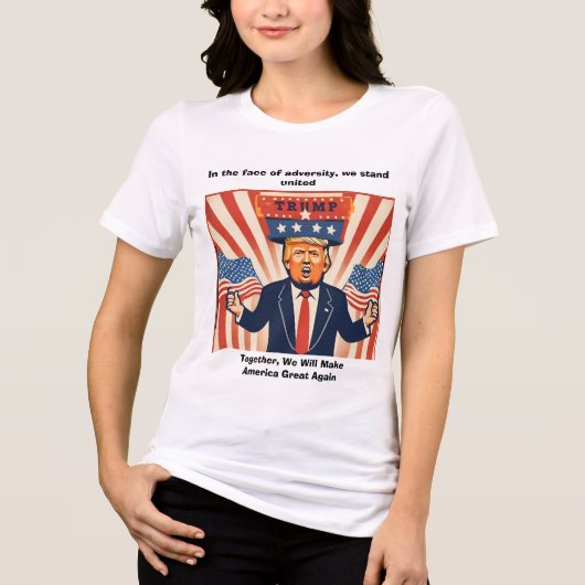 T-shirt En Tri-matière "Face à l'adversité" Sweatshirt Trump (Recto)
