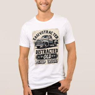 T-shirt En Tri-matière Facile à distraire par de vieux camionnettes - Drô