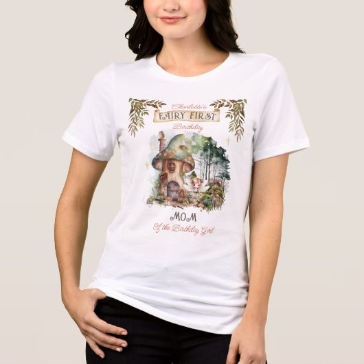 T-shirt En Tri-matière Fairy First Woodland Animaux Champignons Anniversa (Recto)