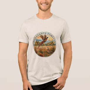 T-shirt En Tri-matière Faisan Forever . Aquarelle