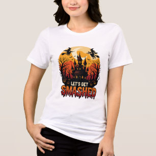 T-shirt En Tri-matière Faisons-nous Écraser Château Hanté Halloween Sorci