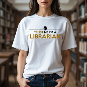 T-SHIRT  EN TRI-MATIÈRE FAITES-MOI CONFIANCE JE SUIS BIBLIOTHÈQUE