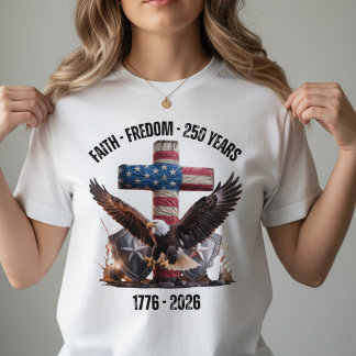 T-shirt En Tri-matière Faith Freedom 250 Years USA Anniversary 