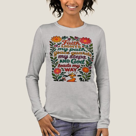 T-shirt En Tri-matière  Faith Lights My Path Christian Art - Inspirationa (Recto)