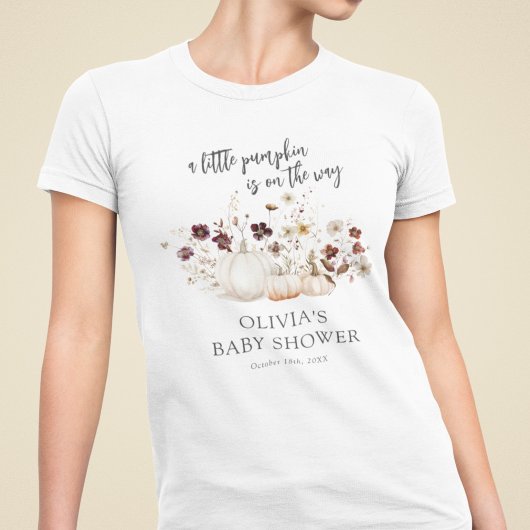 T-shirt En Tri-matière Fall Wildflower Baby Shower
