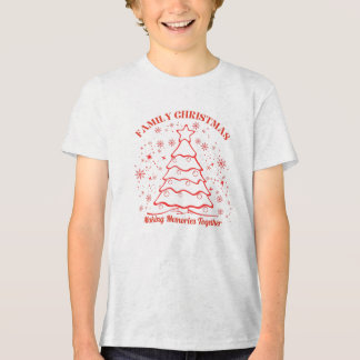 T-SHIRT  EN TRI-MATIÈRE FAMILY CHRISTMAS