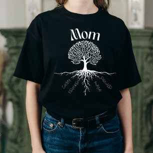 T-shirt En Tri-matière Family Tree Mom - Racines personnalisées de l'amou