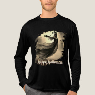 T-shirt En Tri-matière Fantôme Féminin Noir dans un Paysage Infernale - H