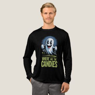 T-shirt En Tri-matière Fantôme Mignon Halloween "Where Are The Candies" 