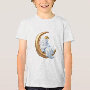T-shirt En Tri-matière Fantôme sur la lune croissante, motif magique d'Ha