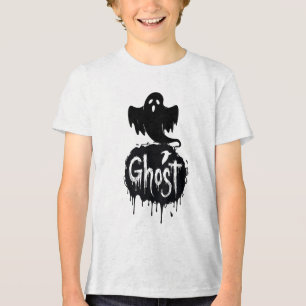 T-shirt En Tri-matière Fantôme – Texte artistique sombre et effrayant