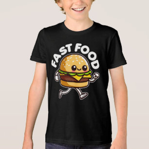T-shirt En Tri-matière Fast Food Cute Burger Runny Funny