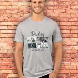 T-shirt En Tri-matière Father with Kids and Family Dad Photo Collage<br><div class="desc">Père avec Enfants et Famille Papa Photo Collage t-shirt. Collage de 6 photos, le nom du père avec un message doux dans un script tendance et les noms des enfants qui superposent les photos. Ajoutez vos 6 photos de famille préférées. Bon sang et un cadeau pour l'anniversaire, la fête des...</div>