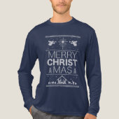 T-shirt En Tri-matière Fausse Joyeux Chandail de Noël Christ Religieux (Recto)