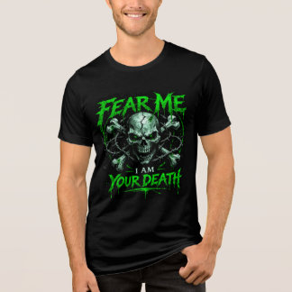 T-shirt En Tri-matière Fear Me – I Am Your Death | Gothic Skull Metal Des