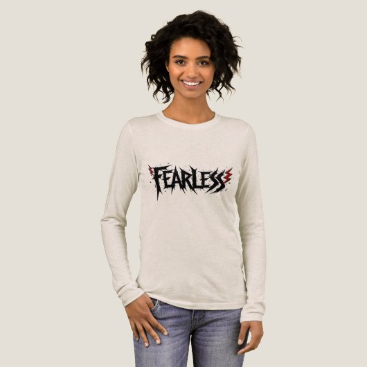 T-shirt En Tri-matière Fearless Graphic T-Shirt Edgy Lightning BoltDesign (Recto complet)