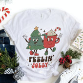 T-shirt En Tri-matière Feelin' Jolly Fêtes de Noël Funny Retro