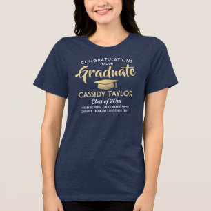 T-shirt En Tri-matière Félicitations Diplômé Stylish Modernisation