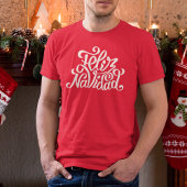 T-shirt En Tri-matière Feliz Navidad Typographie | Vacances