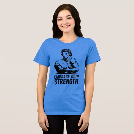 T-shirt En Tri-matière Feminine Power" - Retro-Inspired Tee (Recto plein)