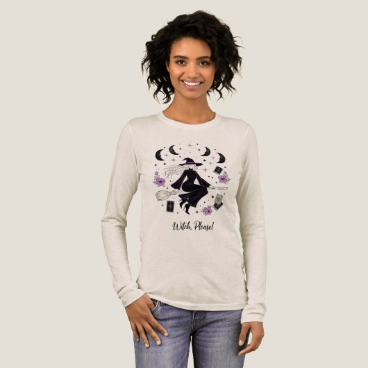 T-shirt En Tri-matière Feminist Witch Halloween T-Shirt | “Witch Please " (Recto complet)