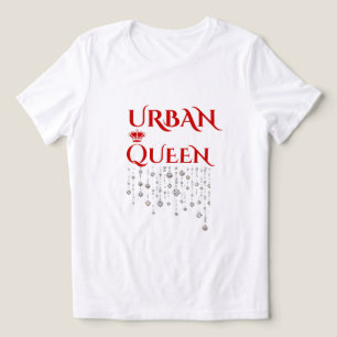T-SHIRT EN TRI-MATIÈRE FEMME CERISE ROSE URBAIN COURONNE DIAMANT RARE