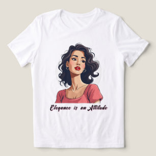 T-shirt En Tri-matière Femme confiante aux boucles sombres