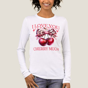 T-shirt En Tri-matière femmes cerise vintage et arc rose