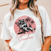 T-shirt En Tri-matière Feral Girl Summer Raccoon