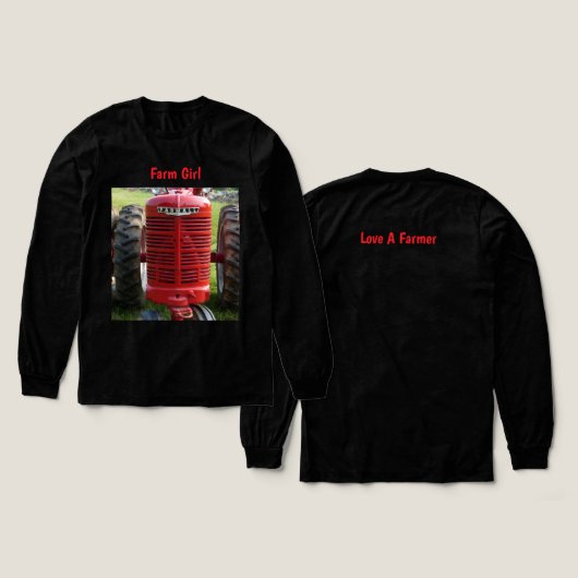 T-shirt En Tri-matière Ferme fille (Motif recto et verso)