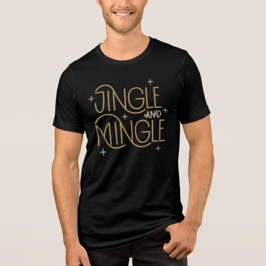T-shirt En Tri-matière Festive Jingle et Mingle Holiday Design (Recto)