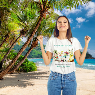 T-shirt En Tri-matière Fête de Fiançailles Thème Tropical de Plage avec C
