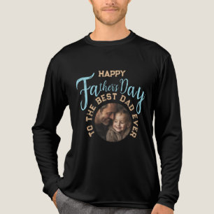 T-shirt En Tri-matière Fête des pères photo personnalisée - Cadeau pour p