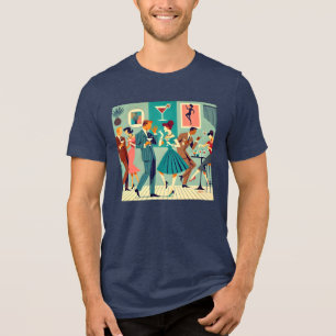 T-shirt En Tri-matière Fête Mid Century Modern La Danse du Martini