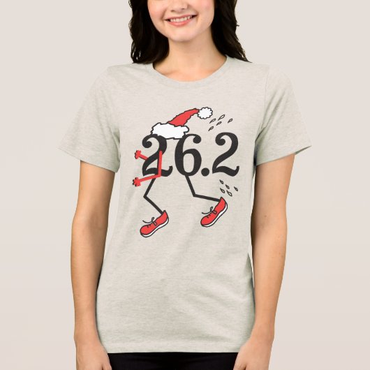 T-shirt En Tri-matière Fêtes de Noël 26.2 © Funny Marathon Runner (Recto)
