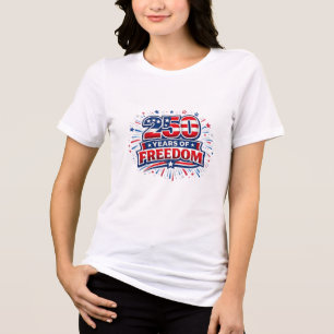 T-shirt En Tri-matière Feux d'artifice patriotiques pour 250 ans de liber