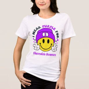T-shirt En Tri-matière Fibromyalgie Sensibilisation au ruban Cadeaux de s