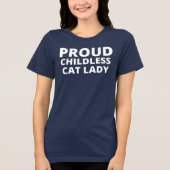 T-shirt En Tri-matière Fier Chat Sans Enfant Dame (Recto)