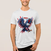 T-shirt En Tri-matière Fier d'être Américain" T-shirt. (Recto)