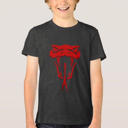 T-shirt En Tri-matière Fierce Red Snake Face Bella+Canvas Jeune (Recto)