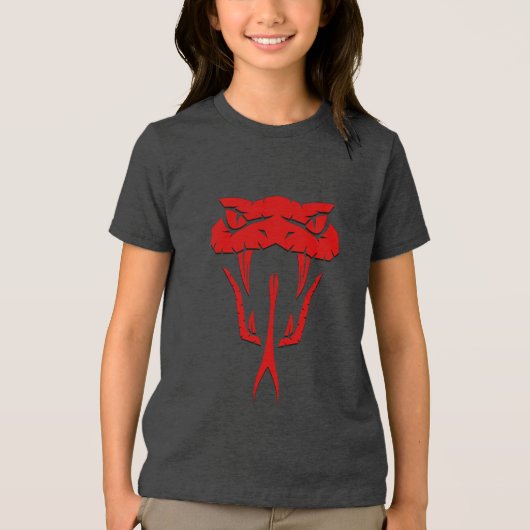 T-shirt En Tri-matière Fierce Red Snake Face Bella+Canvas Jeune (Recto)