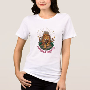 T-shirt En Tri-matière Fière de sa force Graphique Jaguar Aztèque pour Fe