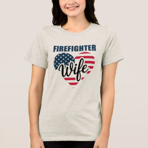 T-shirt En Tri-matière Fière femme pompier Tee   Honore Sa Force Soit