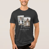 T-shirt En Tri-matière Fiers parents d'un diplômé Script photo Keepsaké (Recto)