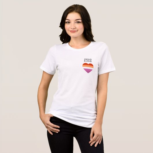 T-shirt En Tri-matière Fierté Drapeau Lesbienne Tee (Recto plein)