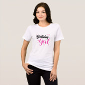 T-shirt En Tri-matière Fille d'anniversaire (Recto plein)