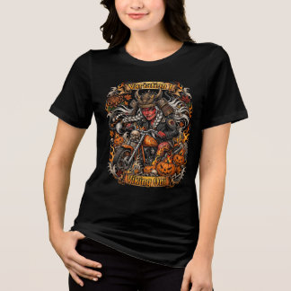 T-shirt En Tri-matière Fille de motard Viking Oni Halloween,Samouraï moto